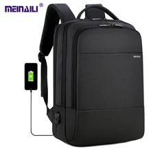 Мужской бизнес рюкзак для ноутбука с usb зарядкой, мужские 14 15 дюймов компьютерные сумки, водонепроницаемые мужские рюкзаки для путешествий Mochila