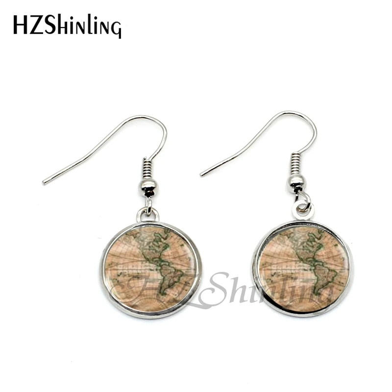 Женская винтажная стеклянная планета|globe earrings|art earringsglass globe earrings |
