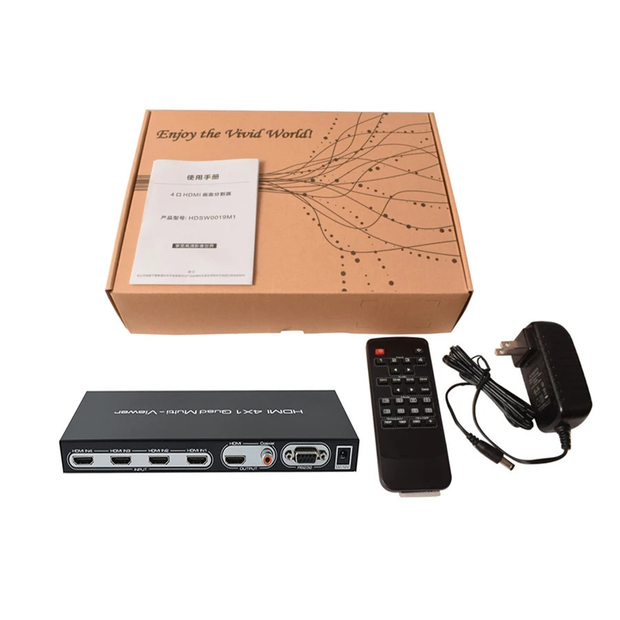 HDMI 4x1 четырехъядерный мультипросмотр четырехэкранный в режиме реального времени