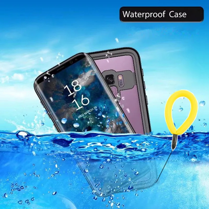 

Outdoor Depth Seal Waterproof Case for Samsung S9 S9 Plus Rugged Shockproof Case Dustproof 360 Full Protective Phone Cover+gift