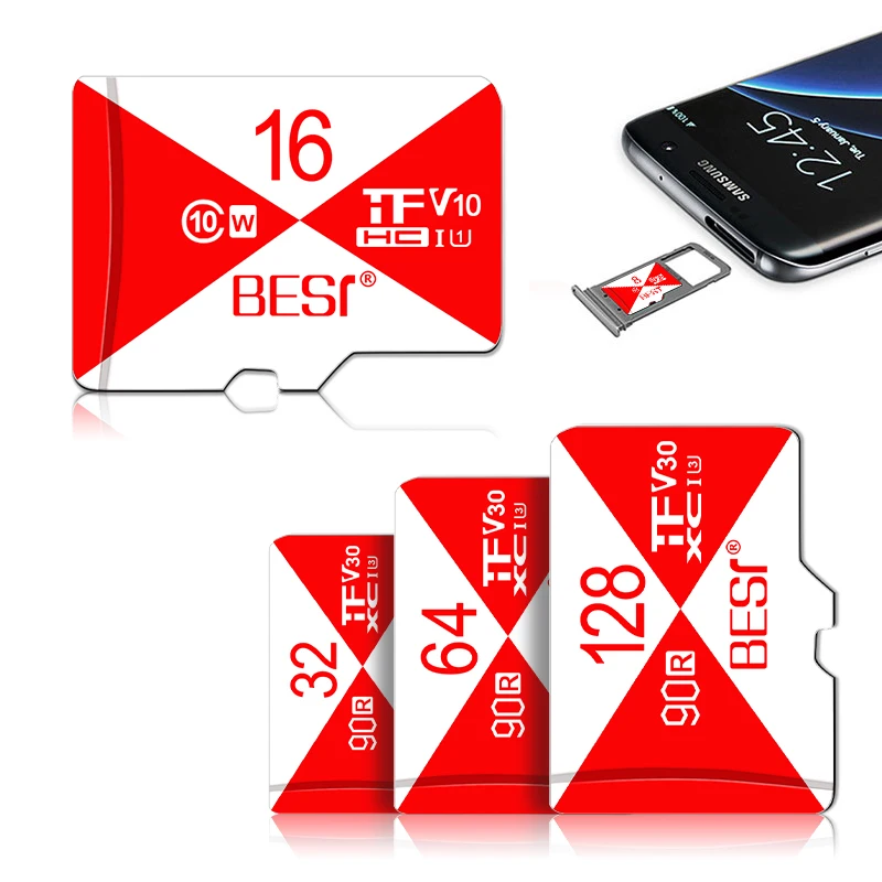 Дешевый Оптовая продажа карт micro sd карта 32 GB Microsd Мини TF флеш карта памяти карты SDXC U3 64 ГБ и 128 ГБ Памяти sdxc C10 16 GB Дрон для MP3 4