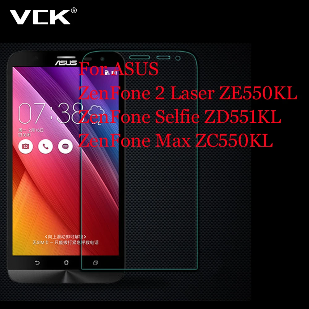 VCK Screen Protector Premium Tempered Glass For Asus ZenFone 2 Laser ZE550KL ZenFone Selfie ZD551KL ZenFone