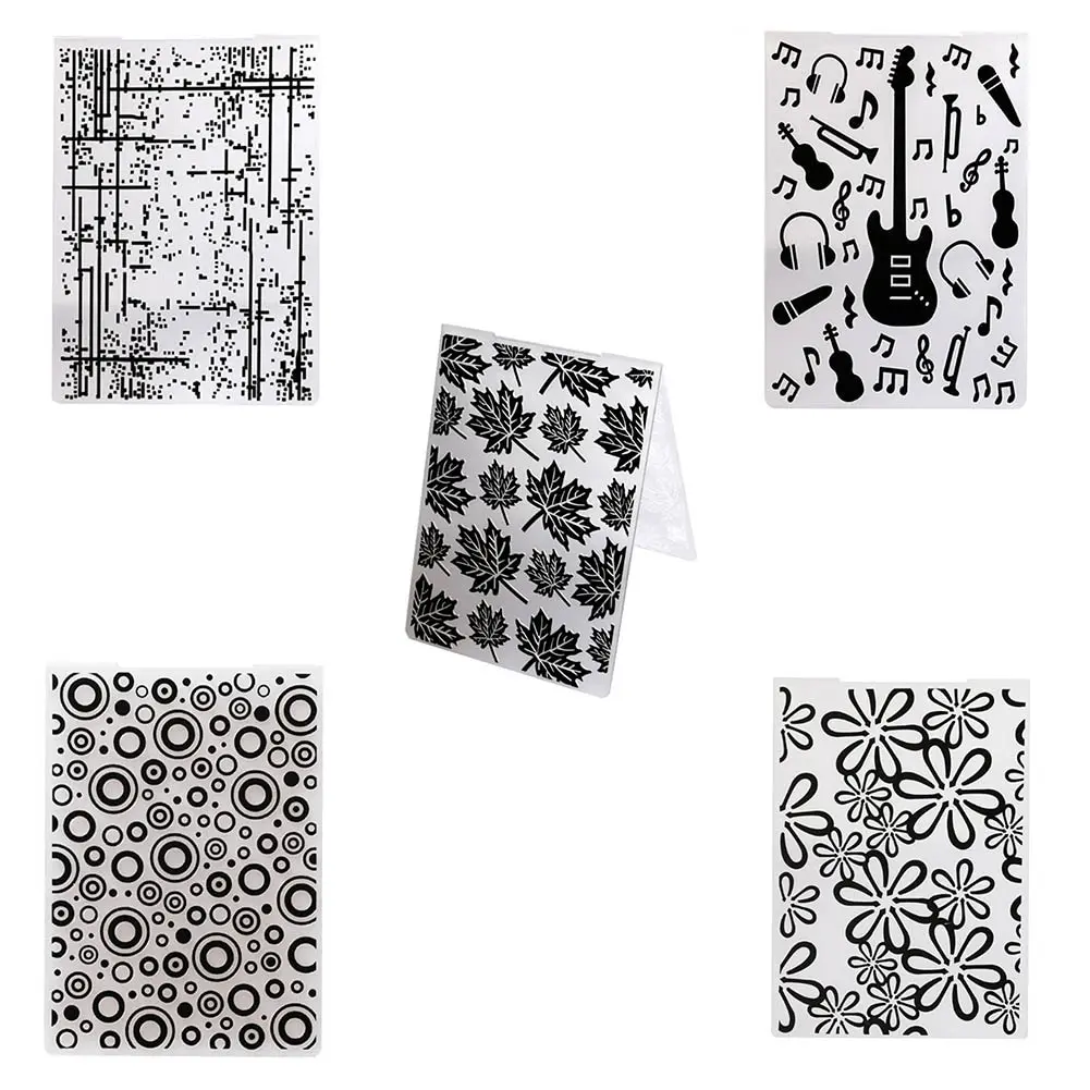 

1 Pc Guitar Texture Sheet Set Leaves Dot Round Flower Texture Mat Sugar Craft Decoration Cookie Fondant Cake Mold Baking Mould