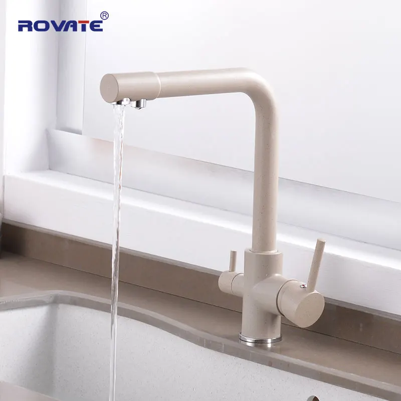  ROVATE Purifier Kitchen Faucet with Filtered Water Dual Handle Drinking Water TapCold and Hot Mixer - 32930411901