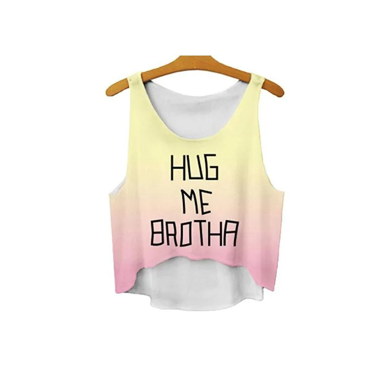 

YEMUSEED hot sale Women vest with digital printed sleeveless knitwear girl tabk tops fashion vest T01