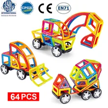 Magnetic Building Blocks Educational Construction Toys Set Magnet Designer Magnetic Tiles Kit For Kids Big Size 168pcs set 3d diy kids creative educational magnetic building blocks toys triangle square hexagon wheels deluxe super brain set