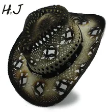 Летние Для женщин Для мужчин соломы ковбойские Шапки джентльмен леди Roll Up полями сомбреро Hombre шляпа Открытый пляж шляпа Размеры 56-58 см