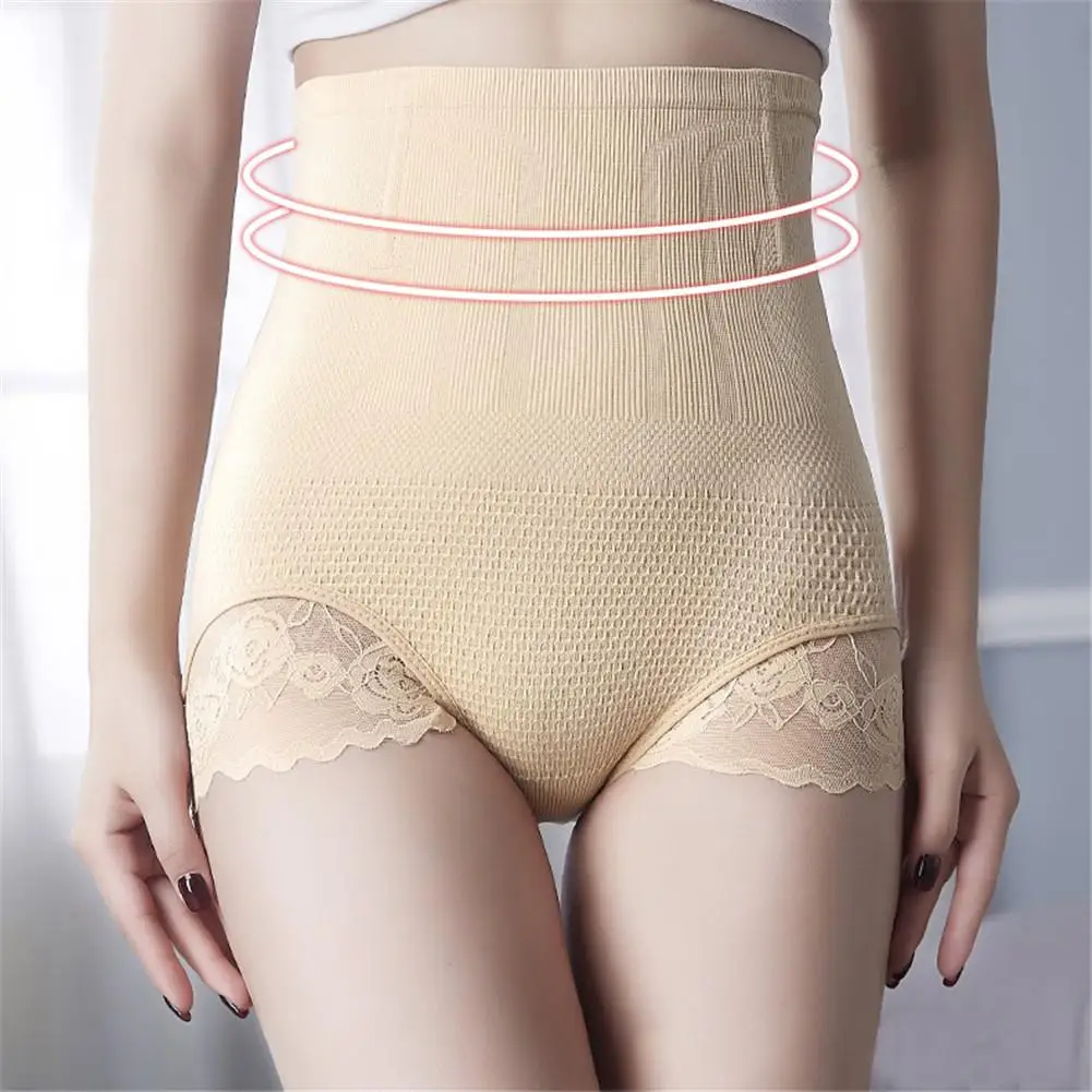 

High Waist Seamless Shaping Abdomen Women's Tights Underwear Women Postpartum Repair Body Shaper Lace Pantie Dropship