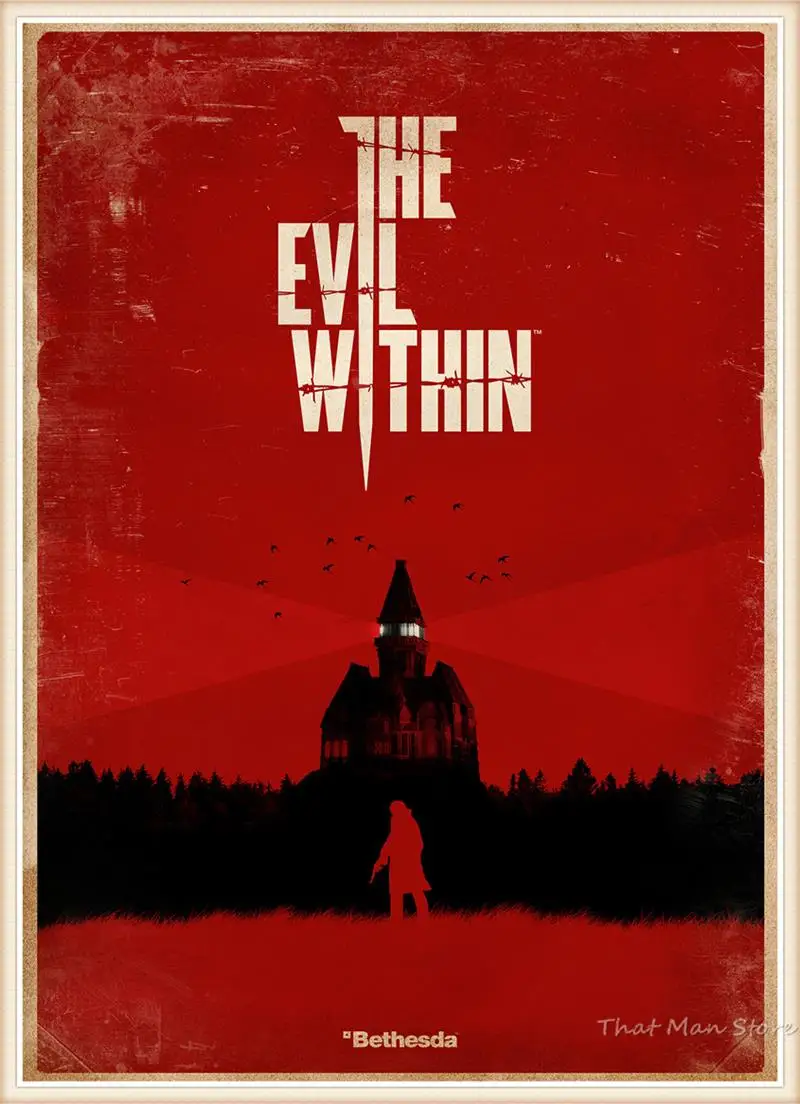 The Evil inside 2 Game прозрачные настенные наклейки с изображением украшение для дома