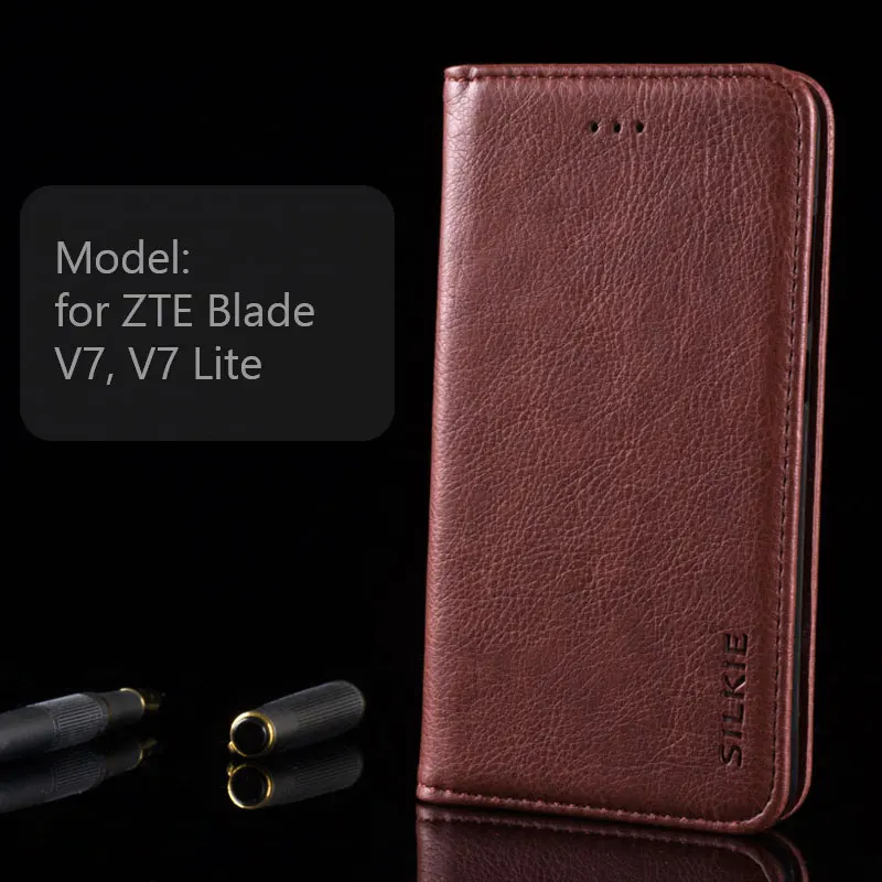 Чехол из искусственной кожи в стиле ретро личи для ZTE Blade V7 дизайнерский кошелек