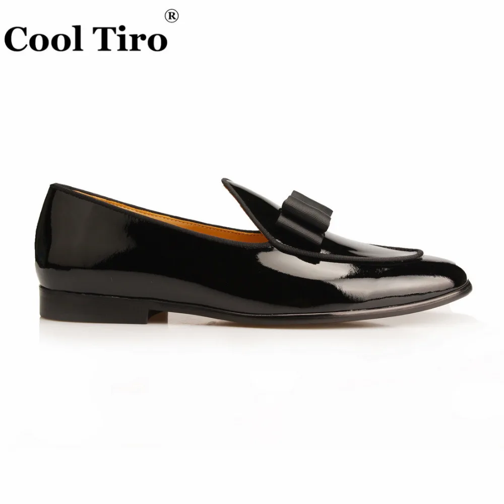 Black Patent leather Loafers Men Flat Shoes  (8)