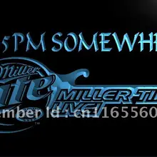 LA410-Миллер это 5 где-то бар светодиодный неоновый Световой значок для домашнего декора