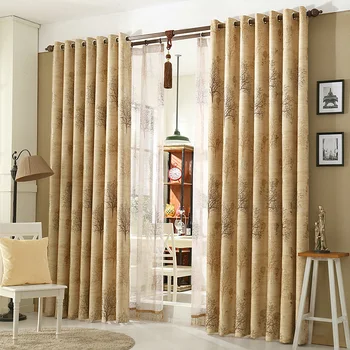 

Simple Boy Curtain Customized Shade Fabric High-end Pastoral Curtains for Living Room Bedroom Balcony Studio Floating Window