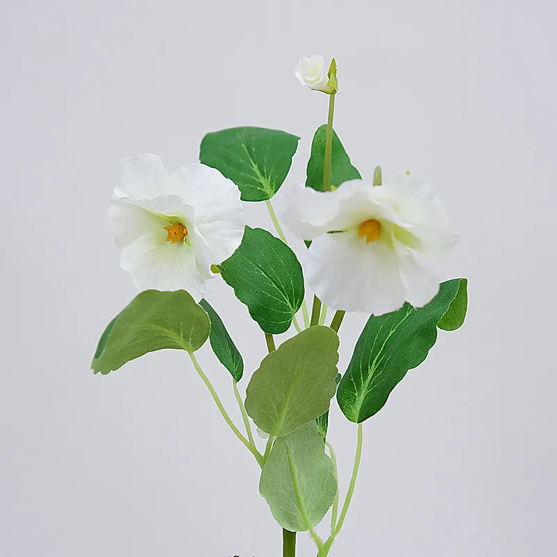 JAROWN Artificial Pansy Silk Flowers Moth Phalaenopsis Orchid Arrangement for Home Office Wedding Decoration (7)