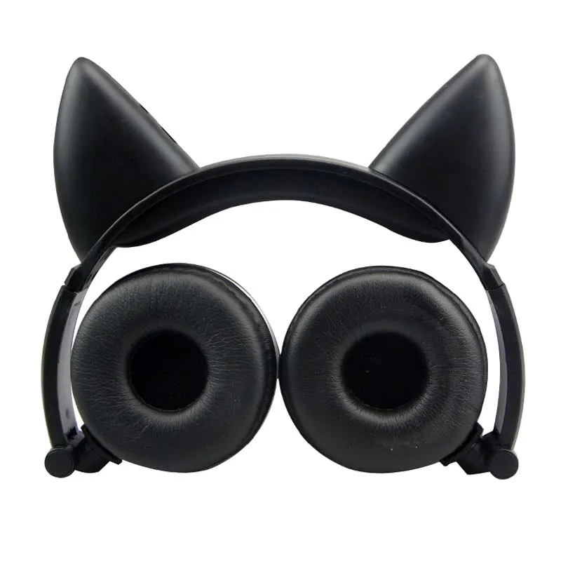 JINSERTA Fordable Косплей кошачьи наушники Bluetooth беспроводные стерео гарнитуры наушники с микрофоном для телефона универсальные 3,5 мм AUX