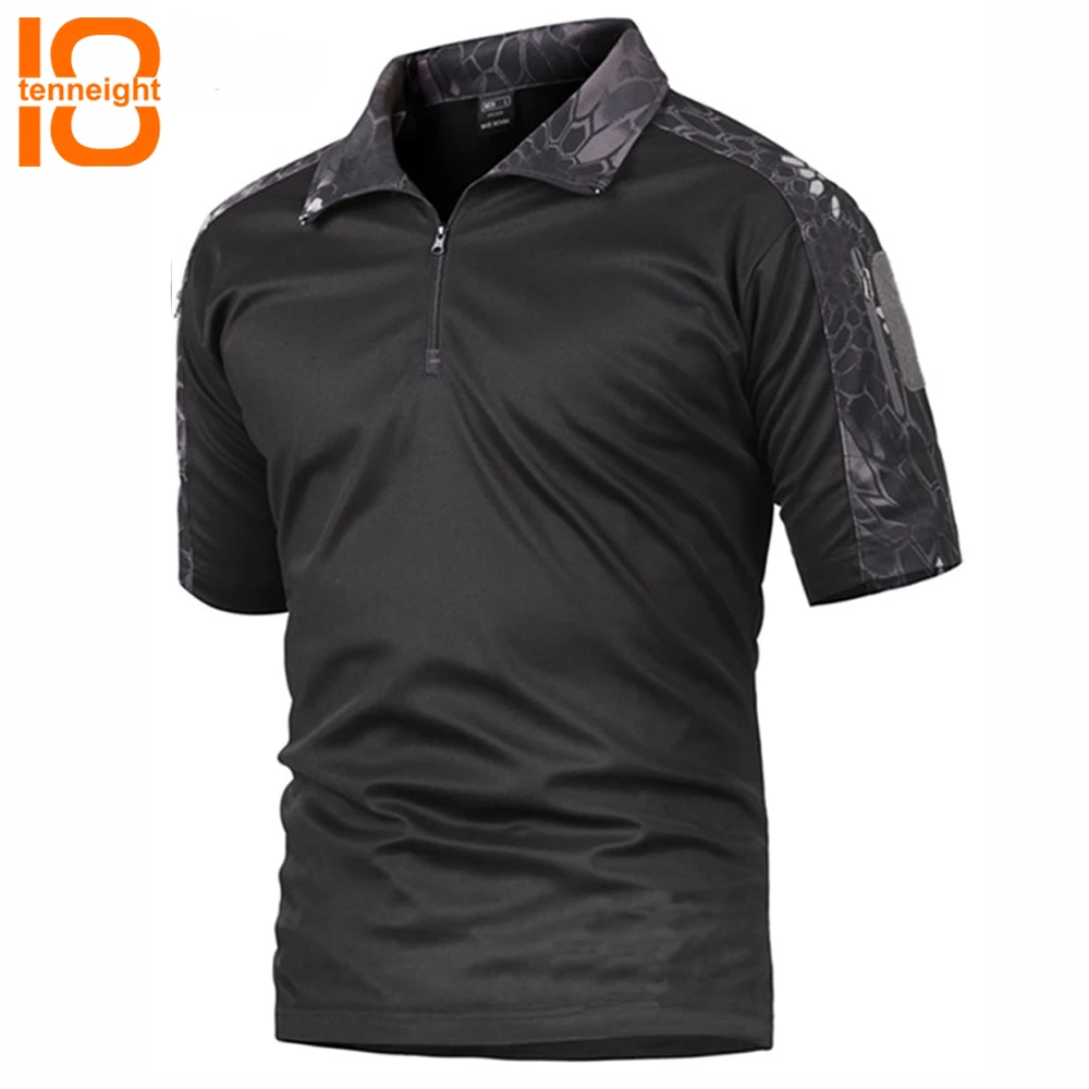

TENNEIGHT Summer Military Tactical Shirt Men Short Quick Dry men's T-Shirts Breathabler Army Camouflage Hunting T-Shirts