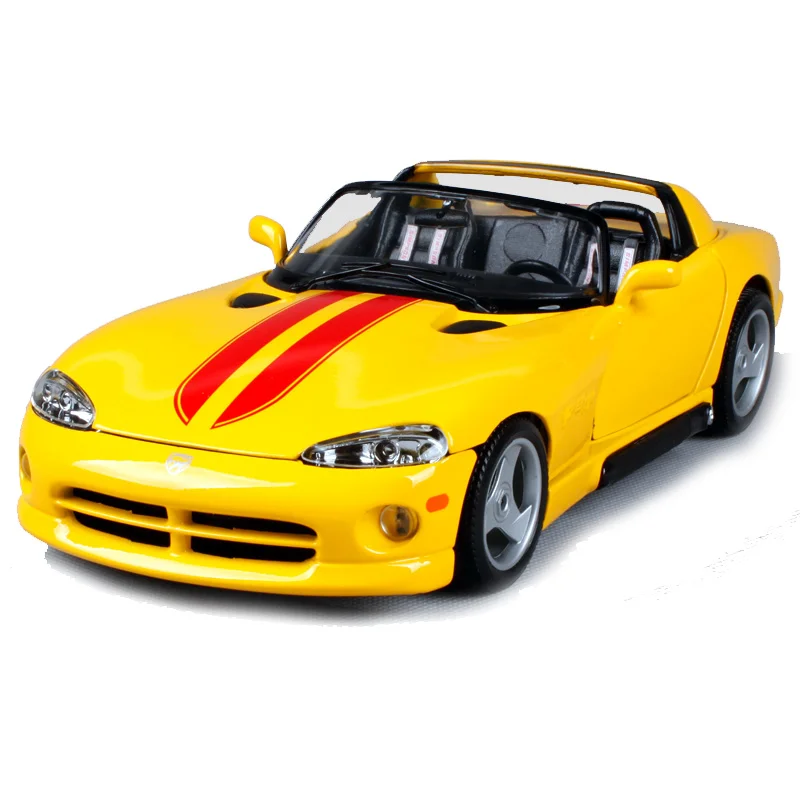 Bburago 1:18 dodge viper rt/10 желтая Роскошная Автомобильная литая под давлением