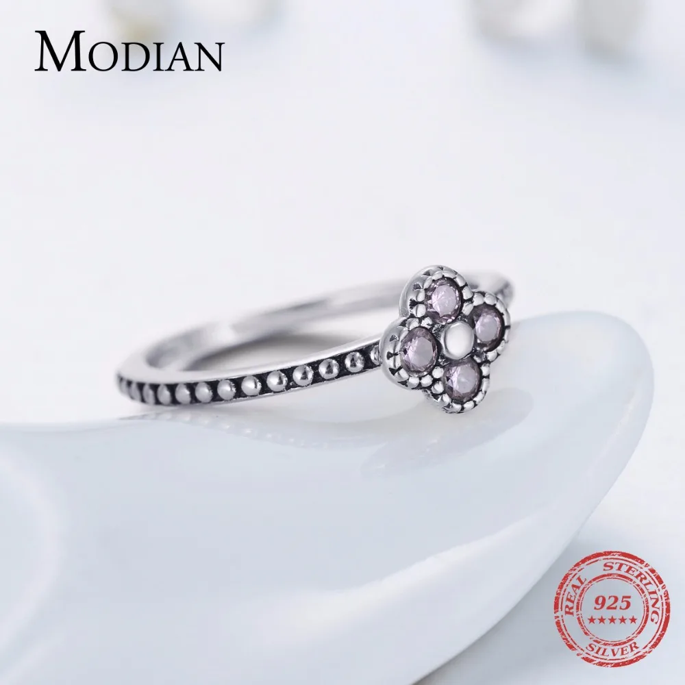 Modian 2018 наивысшего качества однотонные 925 Серебро фиолетового цвета с украшением