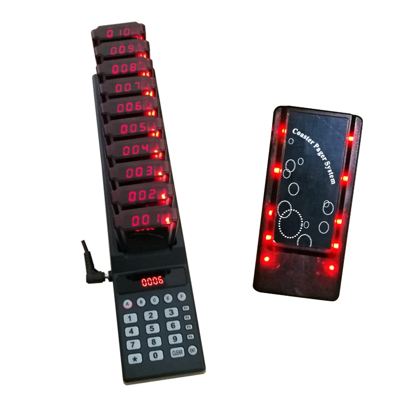 

Restaurant paging system 10pcs Call Coaster Pager Restaurant Equipments digit number on top