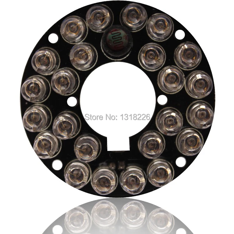 

5PCS/LOT 850nm 24 LEDS 5mm Infrared IR Led Board For CCTV Camera 90 Degree Bulb