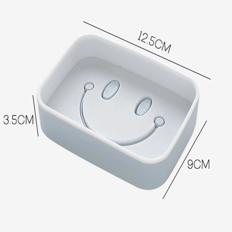 Пластиковая мыльница Smile face слив ванной держатель для мыла Нескользящая мыльная