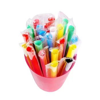 

100PCS Assorted Colors Disposable Large Smoothie Milkshake Bubble Boba Tea Fat Drinking Plastic Smoothie Straws Bar Accessories