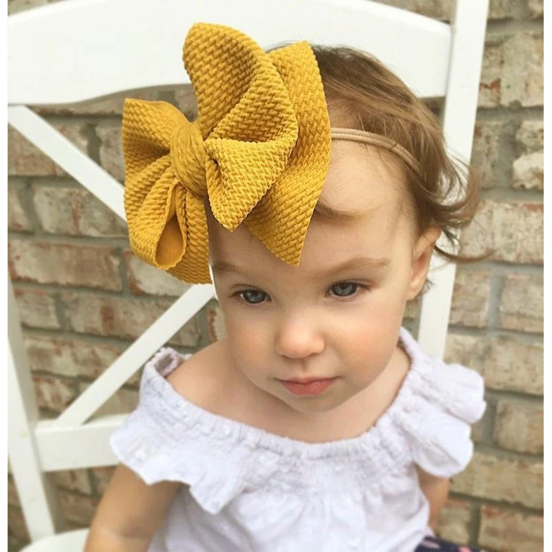 

Hair Bands for Baby Solid Baby Girl Baby Bow Clip Lot Hair Nylon Accessories Headbands Bow Tiaras for Girls Children's Dressings