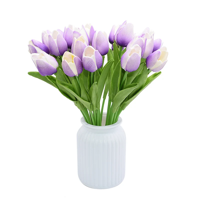 10pcs PU Tulips Artificial Real Touch Tulip Flowers for Wedding Decoration Bride Bouquet Home Room Table Decor Fake Flower