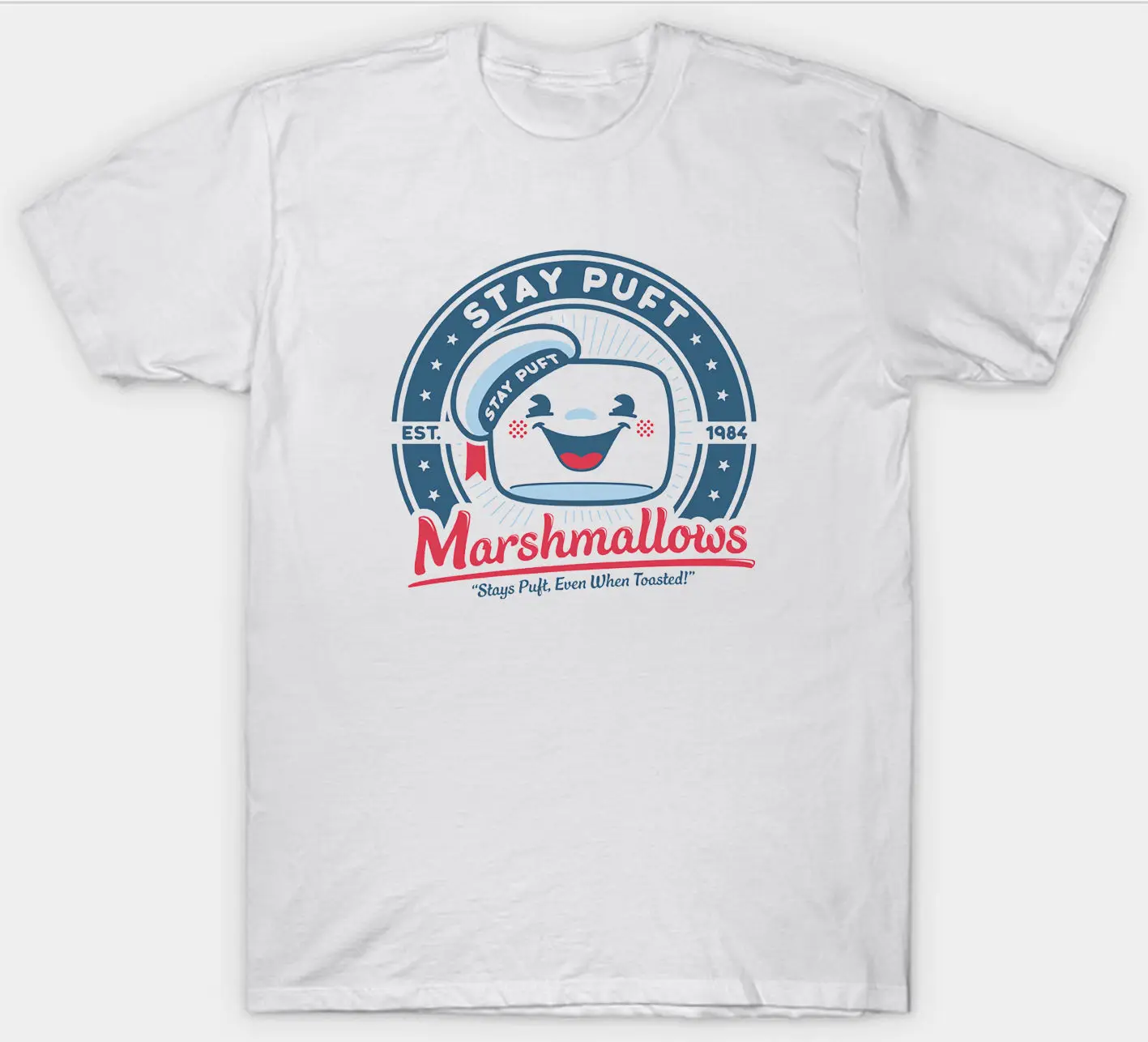 STAY PUFT футболка Охотники за привидениями культ фильма 1980-х годов MARSHMELLOW Дешевые