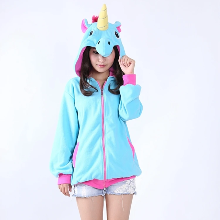 

Cosplay Unicorn Pikachu Stitch Hoodie Sweatshirt Costumes Plush Animal Hooded Jacket