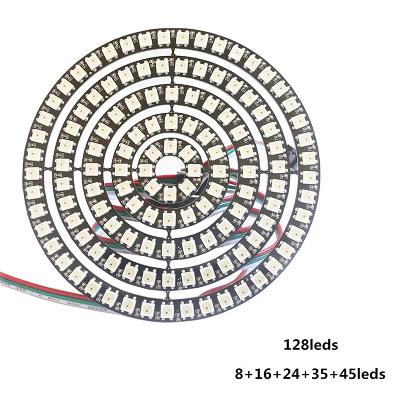 WS2812B Светодиодные ленты индивидуально адресуемых RGB Smart Пиксели полосы 1 м-5 м черный/белый PCB WS2812 IC Водонепроницаемый 5 В 30/60/144 светодио дный s/m - Испускаемый цвет: 128leds