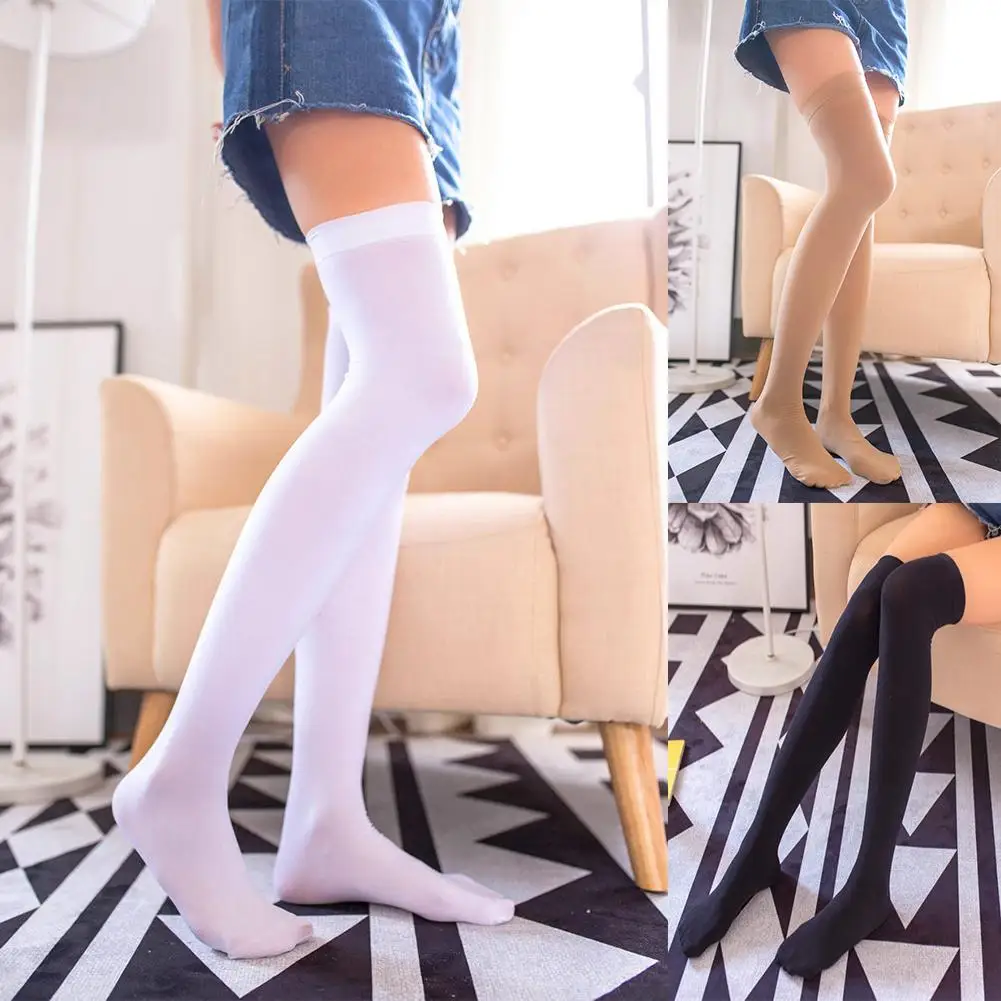 

Yfashion Women 120D Velvet Stocking Over Knee Solid Scratch-proof Anti-hooking Long Boot Stockings 70cm Fashioin Stockings