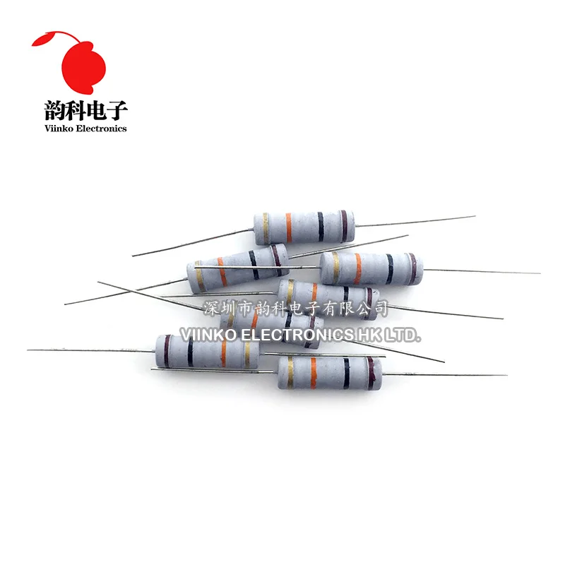 

10pcs 5W Metal oxide film Resistor 5% 1R ~ 10M 100R 220R 330R 1K 2.2K 3.3K 4.7K 10K 22K 47K 100K 1M 100 220 330 ohm Carbon Film