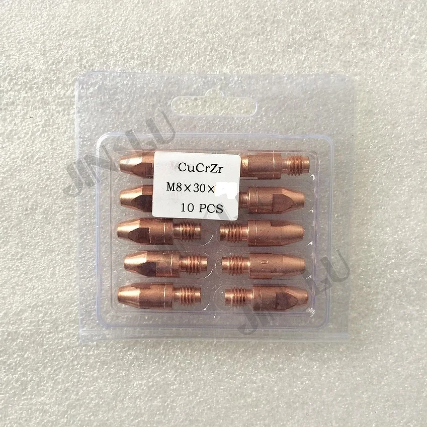 CuCrZr 10 шт. Контактный наконечник M8 x 30 Мб 36 KD 36KD 400 401 500 551 MIG Сварочная горелка 501D