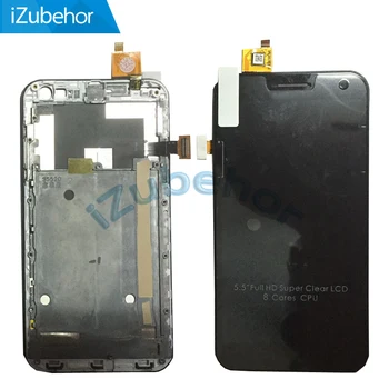 

100% Warranty black and white Touch Screen digitizer + LCD Display With Frame assembly For ZOPO 3X ZP999 9530 by free shipping