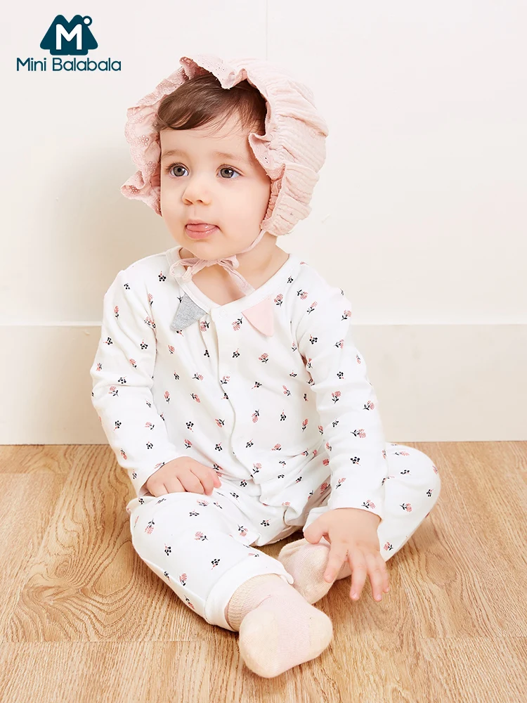 

Minibalabala spring Romper Baby Long Sleeve 100% Cotton Baby Pajamas Cartoon Printed Newborn Baby Girls Boys Clothes