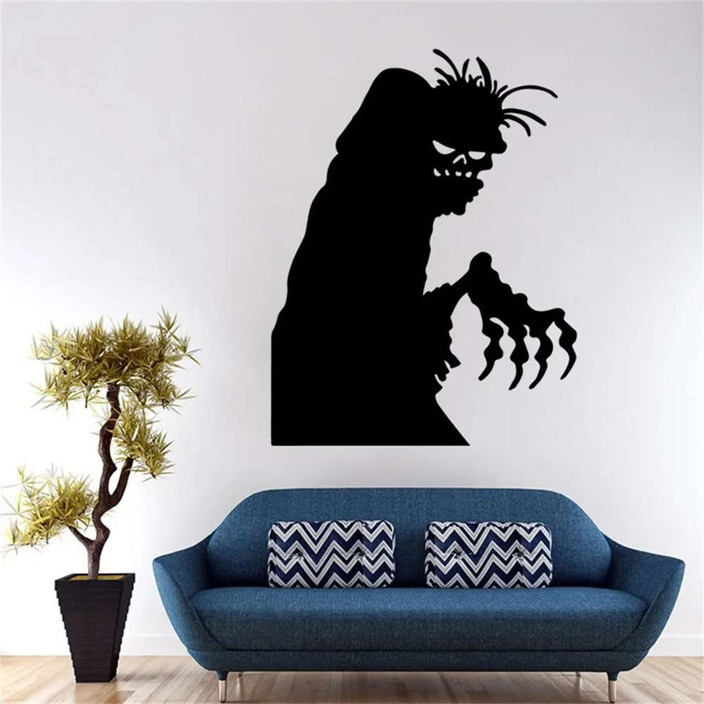 Happy Halloween Home Household Room Wall Sticker Mural Decal Removable New 2017 DIY Black Scary