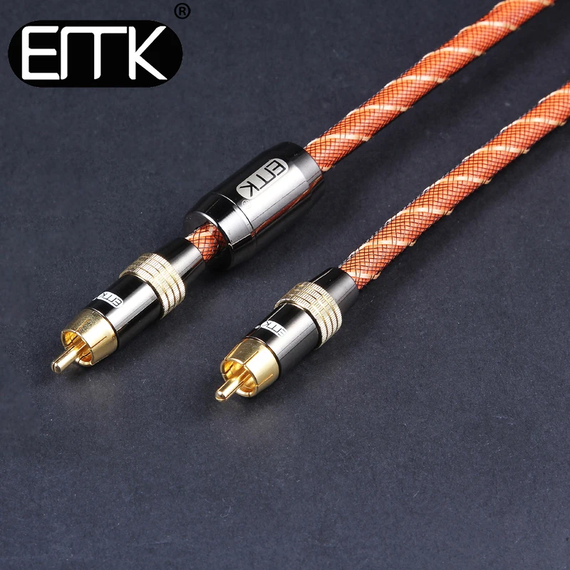 EMK High Quality Stereo Digital Coaxial Audio Video Rca Cable speaker cable Hifi Subwoofer cable AV TV cables Free shipping (3)