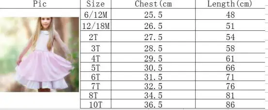 orange dress size chart