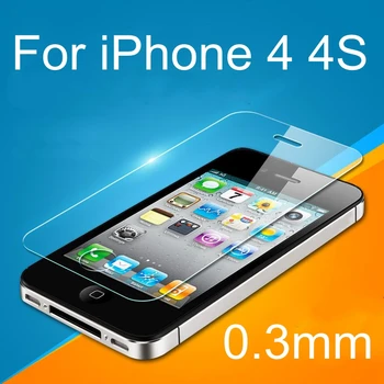 

0.3mm HD Transparent Clear Explosion proof Screen Protector Premium Tempered Glass for iPhone 4 4s 200pcs/lot
