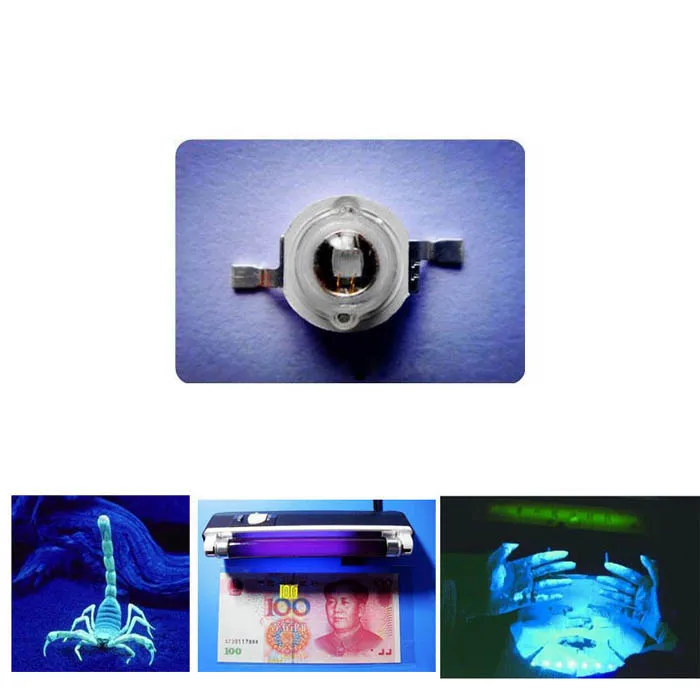 

2pcs LED Diodes UV 1W Purple Light Emitting Diode High Power LED Diodo Beads 1-Watt LED Diod Ultraviolet 395-400nm Copper Base