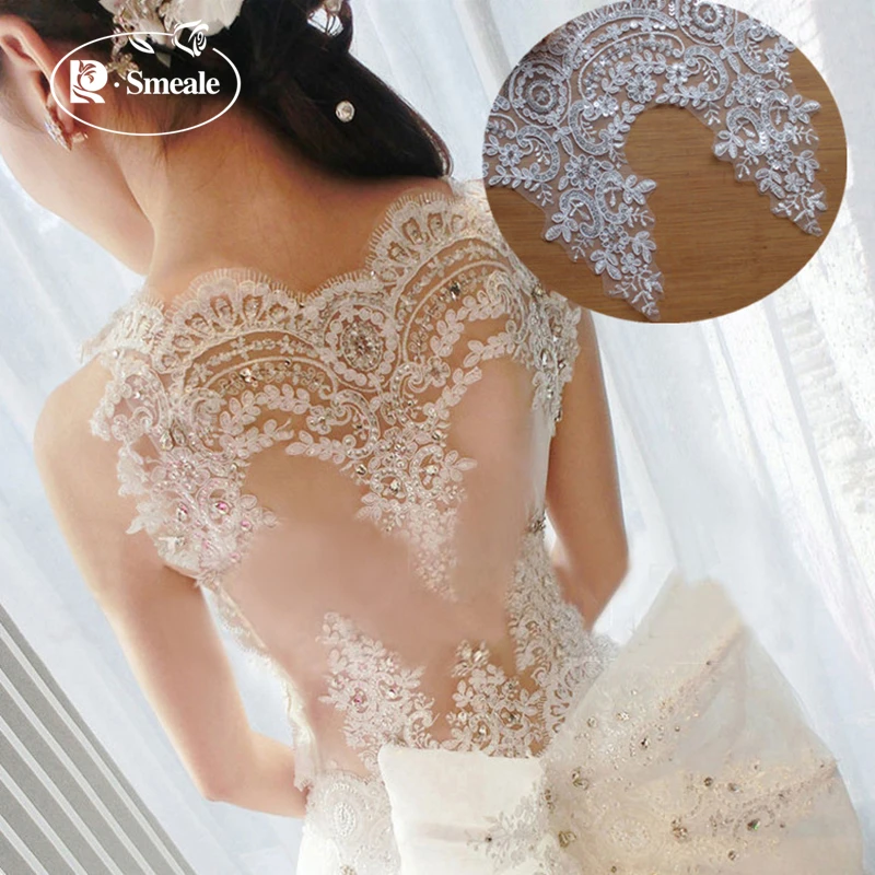 

3Y-6Yards/Lot 9color Refined Luxury with Continental Car Bone Sequined Lace Wedding Dress Accessories Lace Trim RS99