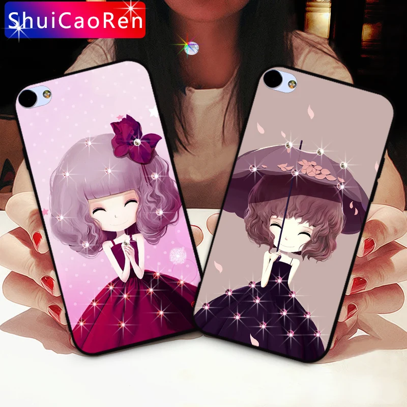 

Luxury Rhinestone Phone Case For Meizu U10 U 10 Soft Silicone TPU Back Cover Case For Meizu U20 U 20 Capa Coque