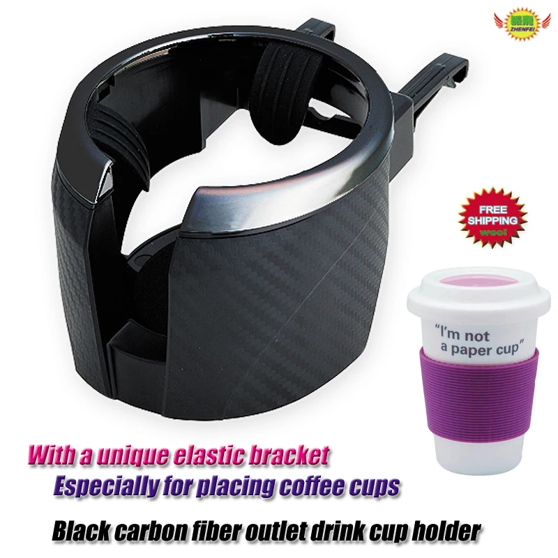 Car accessories black outlet drink holder Cup holders metal cans phone holder car-styling