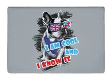 Floor Mat Painted Funny Cool Bulldog Pet Wearing Flag Glasses Print Non-slip Rugs Carpets For Indoor Outdoor Living Room