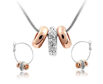 

Guaranteed 100% Austria Crystal and The White Gold Color Jewelry Sets Hot Sale Designer Jewelry Wholesale and Retail