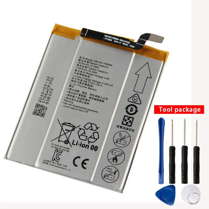 

Original HB436178EBW Rechargeable Li-ion phone battery For Huawei Mate S CRR-CL00 UL00 2700mAh