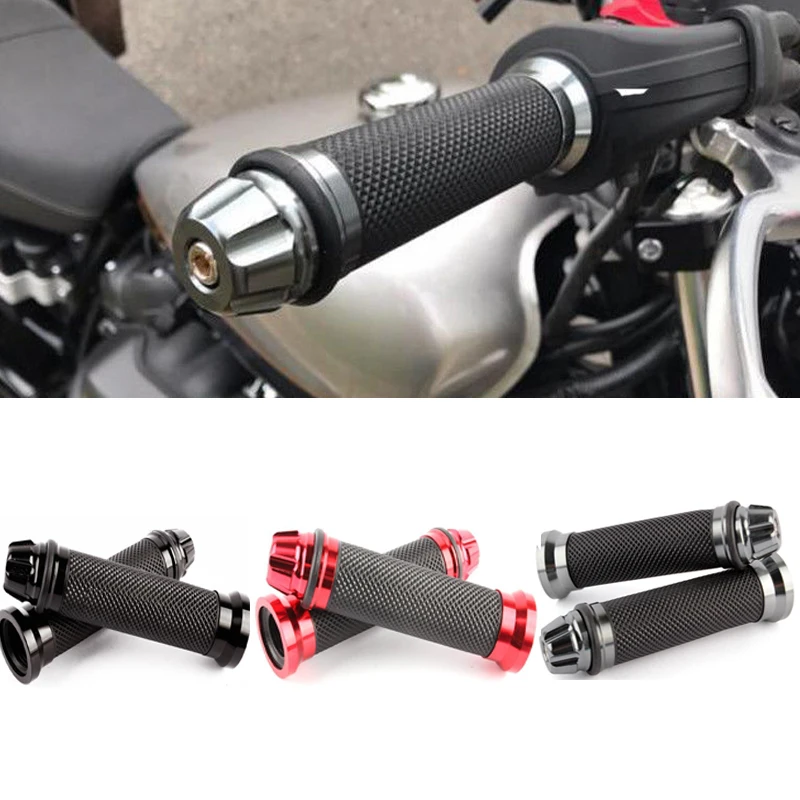 Buy Hsanzeo 7/8" Handle Bar Hand Grips 22mm Aluminum Rubber GEL For Honda