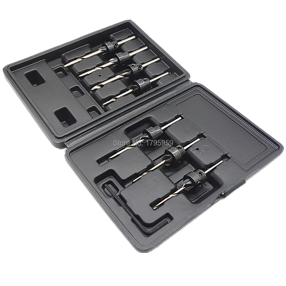 22pcs Tapered Countersink Drill Bits Set Woodworking Pilot Hole Cutter
