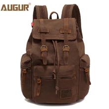 AUGUR, женская и Мужская винтажная Холщовая Сумка, рюкзак для ноутбука, мужской рюкзак для путешествий, Большой Вместительный рюкзак, школьный рюкзак для девочек, мужские рюкзаки, сумки